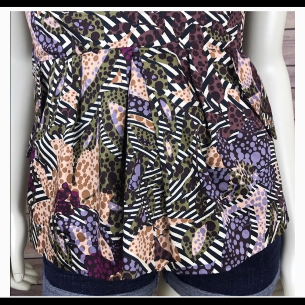 Anthro Fei Pesisir Peplum (Multi) Print & Color Size 2 - Picture 5 of 14